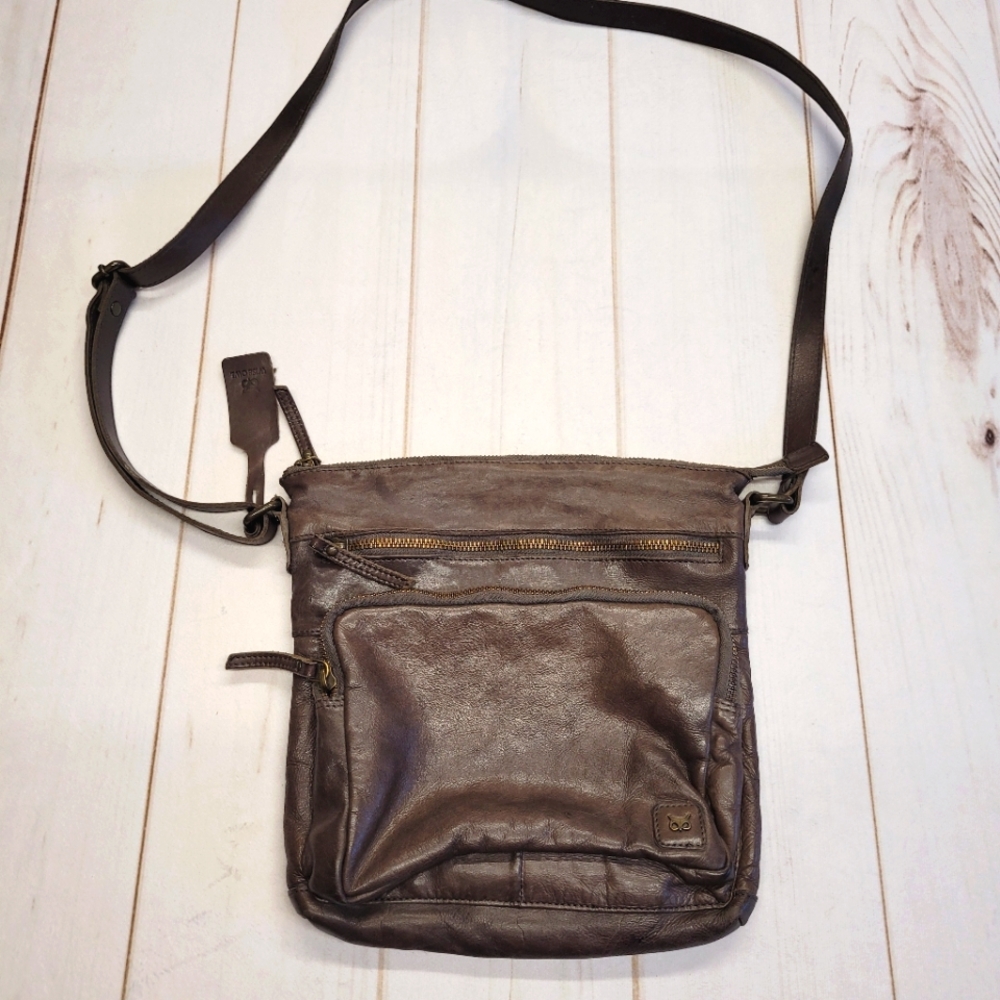 Wise owl leather crossbody bag messenger purse